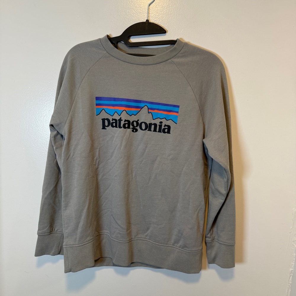 Patagonia organic cotton long sleeve crewneck kids youth size large